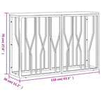 Avlastningsbord rostfritt stål och massivt återvunnet trä