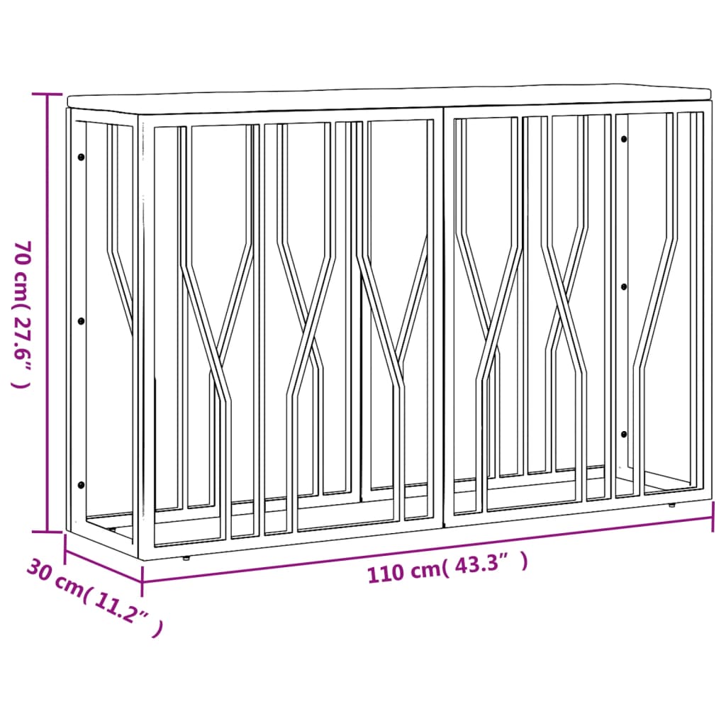 Avlastningsbord rostfritt stål och massivt återvunnet trä