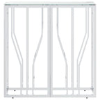 Avlastningsbord 70x30x70 cm rostfritt stål och glas