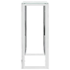 Avlastningsbord 70x30x70 cm rostfritt stål och glas