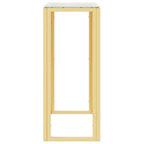 Avlastningsbord guld 70x30x70 cm rostfritt stål och glas