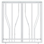 Avlastningsbord silver 70x30x70 cm rostfritt stål och glas