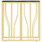 Avlastningsbord guld 70x30x70 cm rostfritt stål och glas