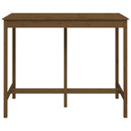 Barbord honungsbrun 140x80x110 cm massivt furuträ