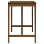 Barbord honungsbrun 140x80x110 cm massivt furuträ