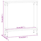Avlastningsbord brun ek 75x22,5x75 cm konstruerat trä