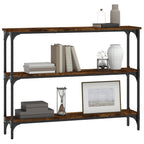 Avlastningsbord rökfärgad ek 100x22,5x75 cm konstruerat trä