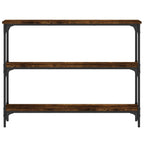 Avlastningsbord rökfärgad ek 100x22,5x75 cm konstruerat trä