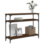 Avlastningsbord brun ek 100x29x75 cm konstruerat trä