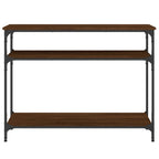 Avlastningsbord brun ek 100x29x75 cm konstruerat trä