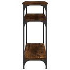 Avlastningsbord rökfärgad ek 75x29x75 cm konstruerat trä