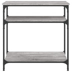 Avlastningsbord grå sonoma-ek 75x29x75 cm konstruerat trä