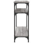 Avlastningsbord grå sonoma-ek 75x29x75 cm konstruerat trä