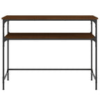 Avlastningsbord brun ek 100x35,5x75 cm konstruerat trä