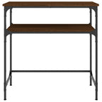 Avlastningsbord brun ek 75x35,5x75 cm konstruerat trä