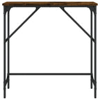 Avlastningsbord rökfärgad ek 75x32x75 cm konstruerat trä