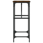 Avlastningsbord rökfärgad ek 75x32x75 cm konstruerat trä