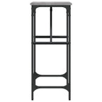 Avlastningsbord grå sonoma-ek 75x32x75 cm konstruerat trä