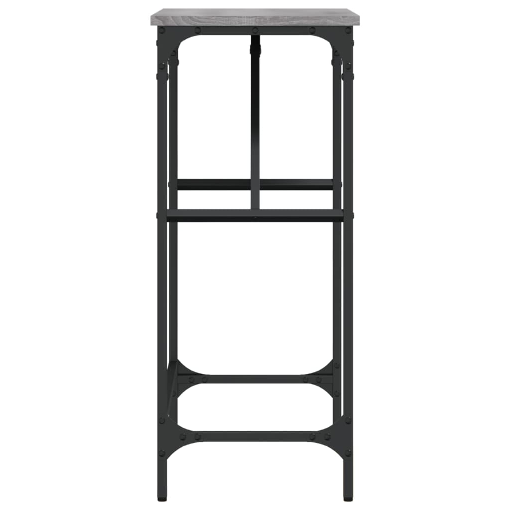 Avlastningsbord grå sonoma-ek 75x32x75 cm konstruerat trä