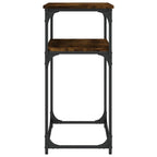 Avlastningsbord rökfärgad ek 100x35,5x75 cm konstruerat trä