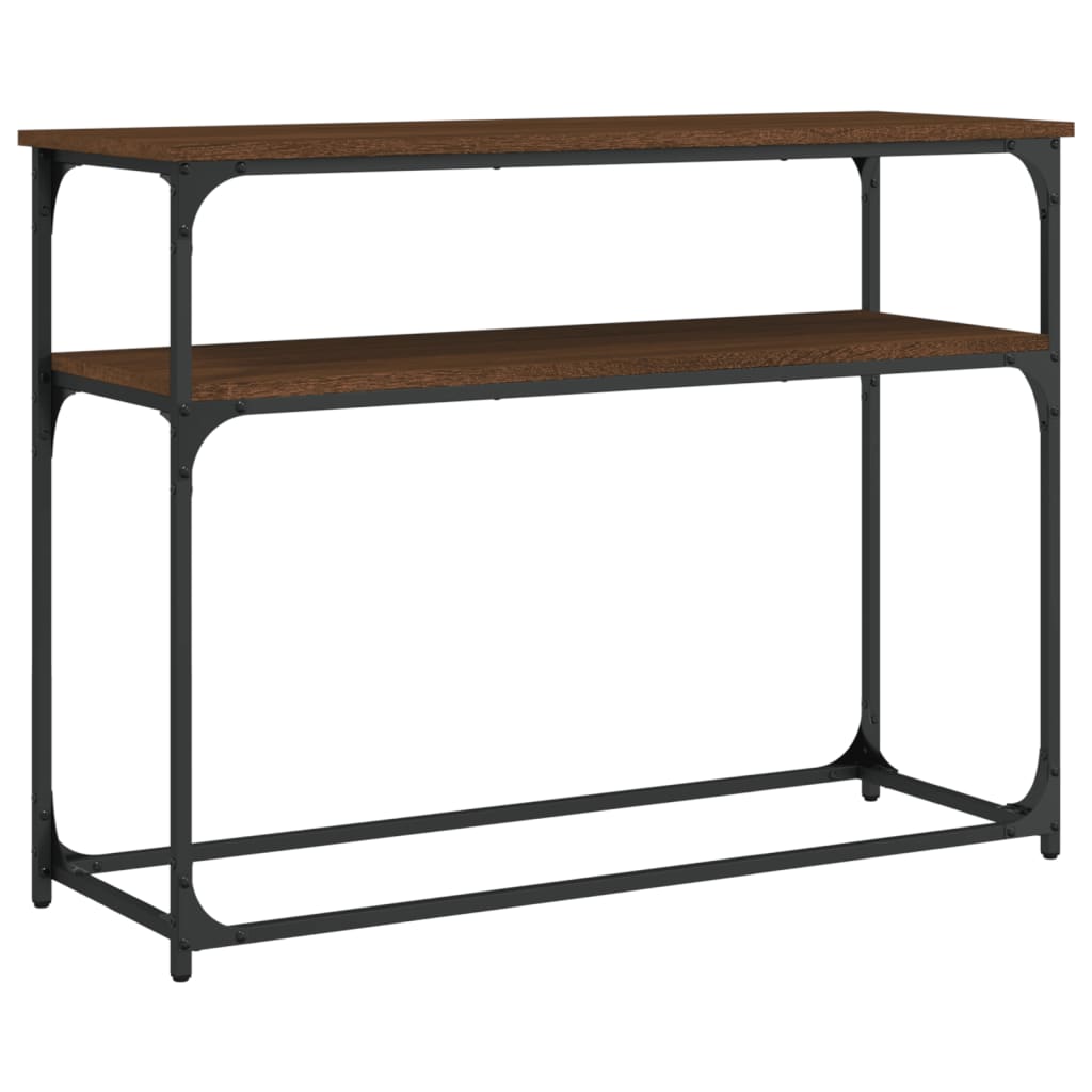 Avlastningsbord brun ek 100x35,5x75 cm konstruerat trä