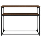 Avlastningsbord brun ek 100x35,5x75 cm konstruerat trä