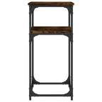 Avlastningsbord rökfärgad ek 75x35,5x75 cm konstruerat trä