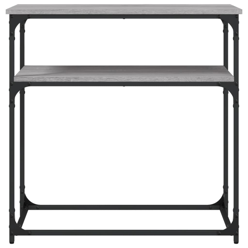 Avlastningsbord grå sonoma-ek 75x35,5x75 cm konstruerat trä