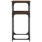 Avlastningsbord brun ek 75x35,5x75 cm konstruerat trä