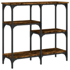 Avlastningsbord rökfärgad ek 80x29x75 cm konstruerat trä