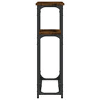 Avlastningsbord rökfärgad ek 90x22,5x75 cm konstruerat trä