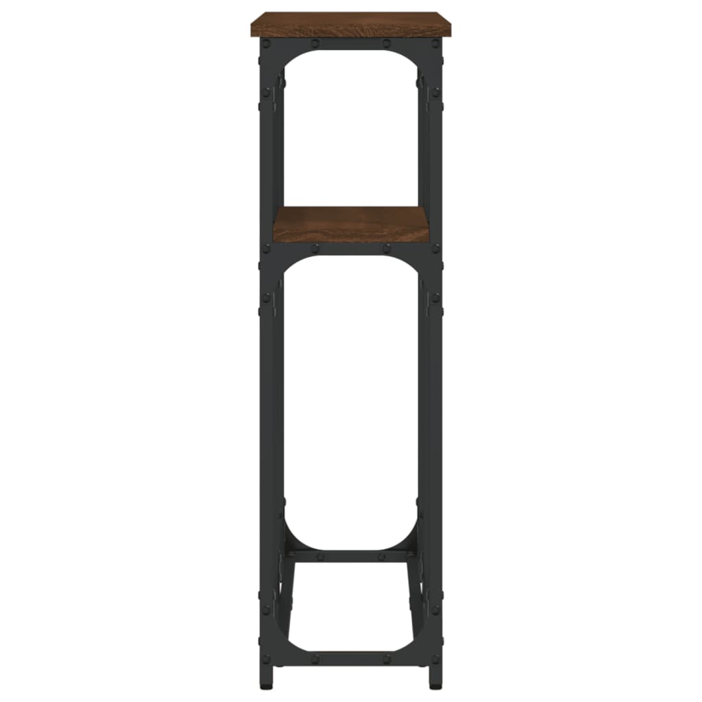 Avlastningsbord brun ek 90x22,5x75 cm konstruerat trä