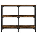 Avlastningsbord rökfärgad ek 100x29x75 cm konstruerat trä