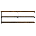 Avlastningsbord rökfärgad ek 200x29x75 cm konstruerat trä