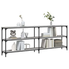 Avlastningsbord grå sonoma 200x29x75 cm konstruerat trä