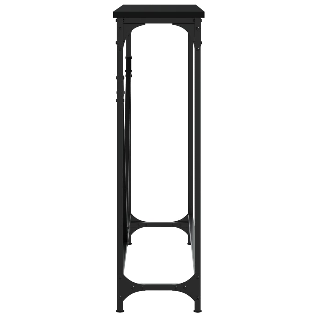 Avlastningsbord svart 102x22,5x75 cm konstruerat trä