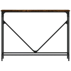 Avlastningsbord rökfärgad ek 102x22,5x75 cm konstruerat trä