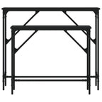 Avlastningsbord 2 st svart konstruerat trä