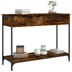 Avlastningsbord rökfärgad ek 100x34,5x75 cm konstruerat trä