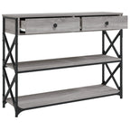 Avlastningsbord grå sonoma 100x28x75 cm konstruerat trä