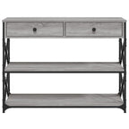 Avlastningsbord grå sonoma 100x28x75 cm konstruerat trä