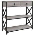 Avlastningsbord grå sonoma 75x28x75 cm konstruerat trä