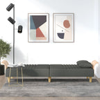 Bäddsoffa med armstöd mörkgrå tyg