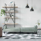 Bäddsoffa med armstöd ljusgrå sammet