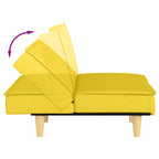 Bäddsoffa ljusgul tyg