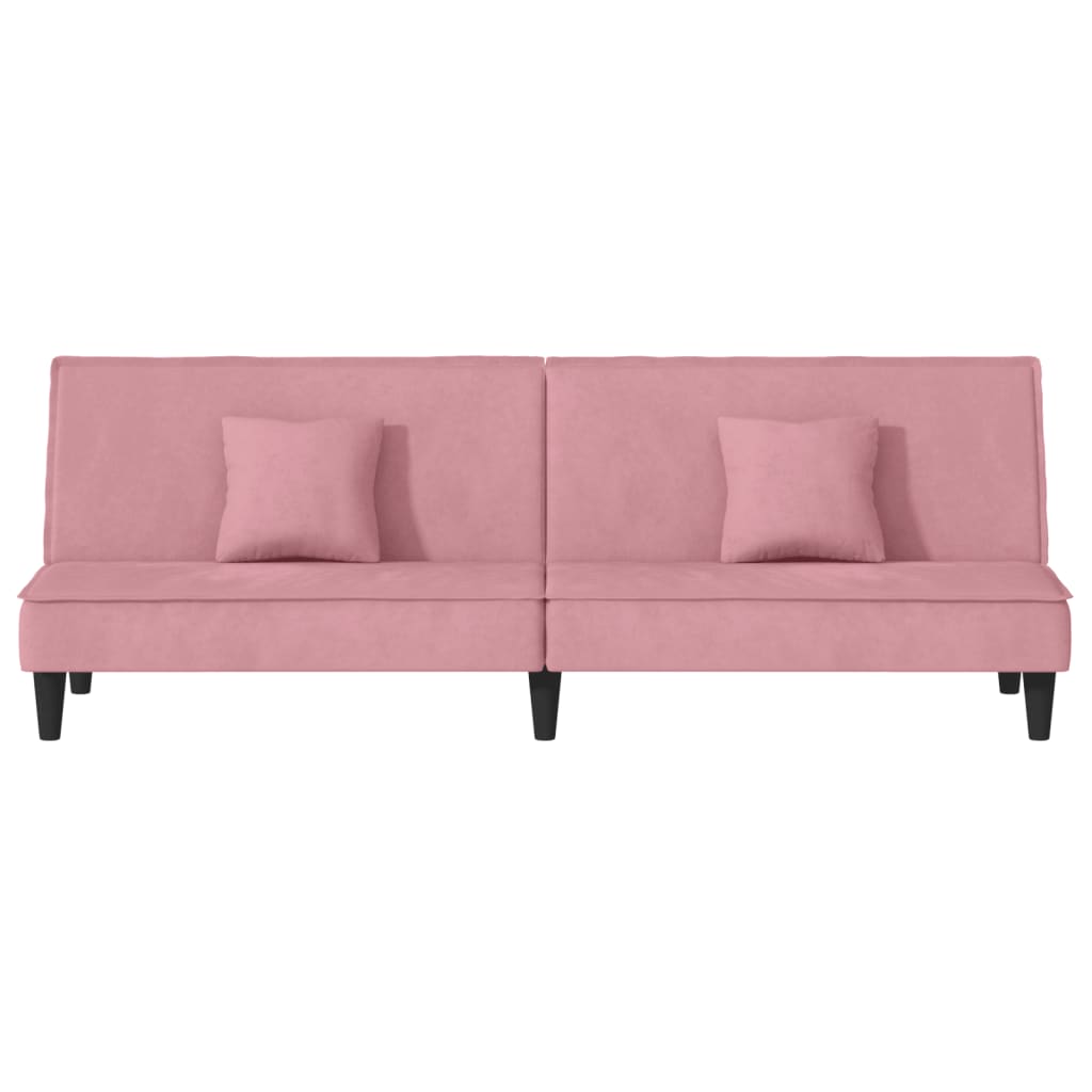 Bäddsoffa rosa sammet