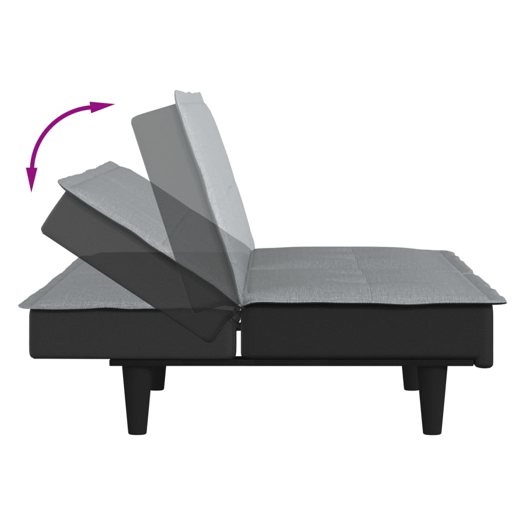 Bäddsoffa ljusgrå tyg