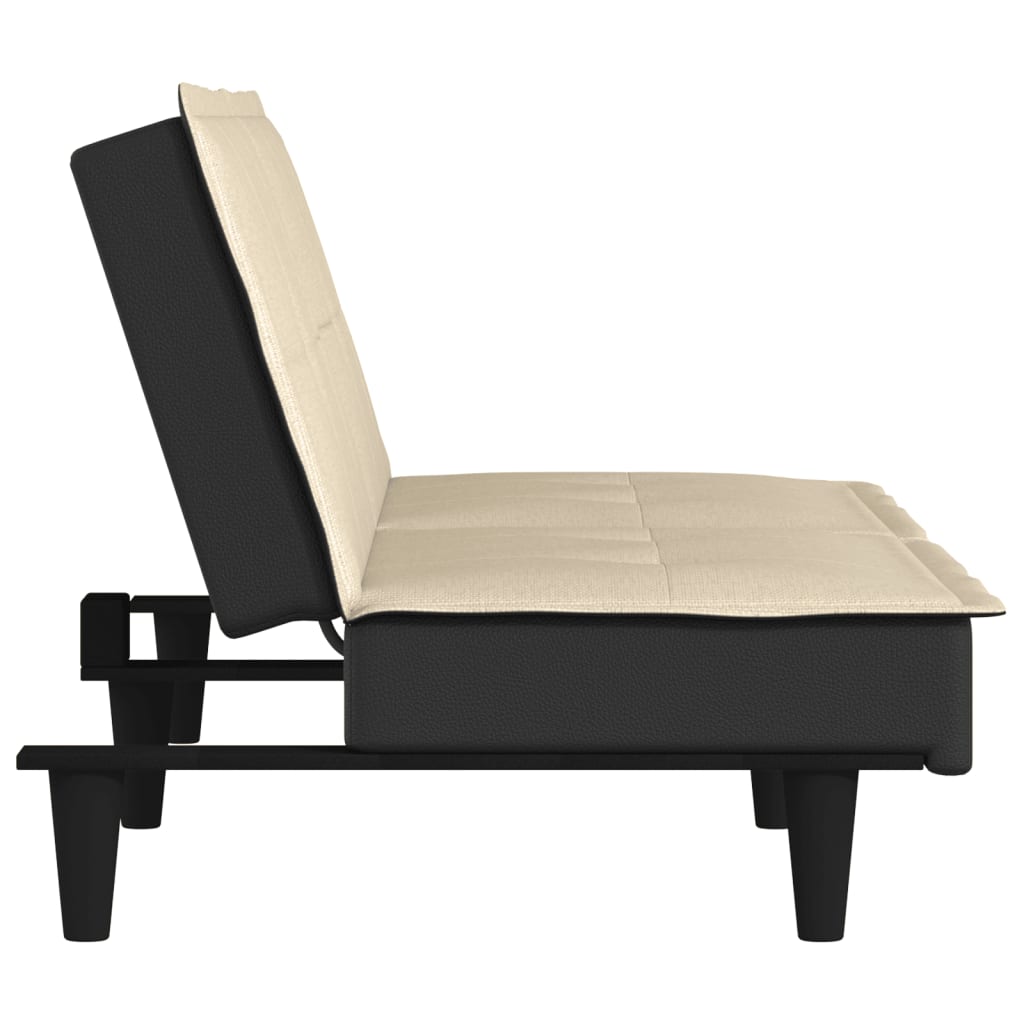 Bäddsoffa gräddvit tyg