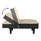 Bäddsoffa gräddvit tyg