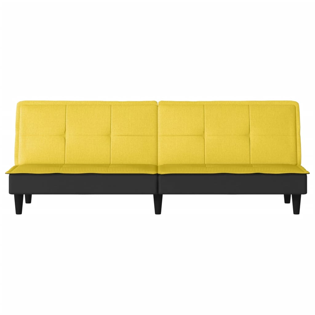 Bäddsoffa ljusgul tyg